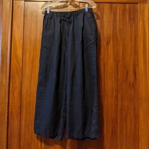 Linen Muji wide-legged pants